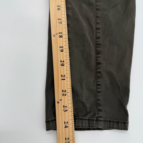 White House Black Market Pants Women 8 Green Slim Crop Utility Y2K Embroidered - Picture 12 of 14